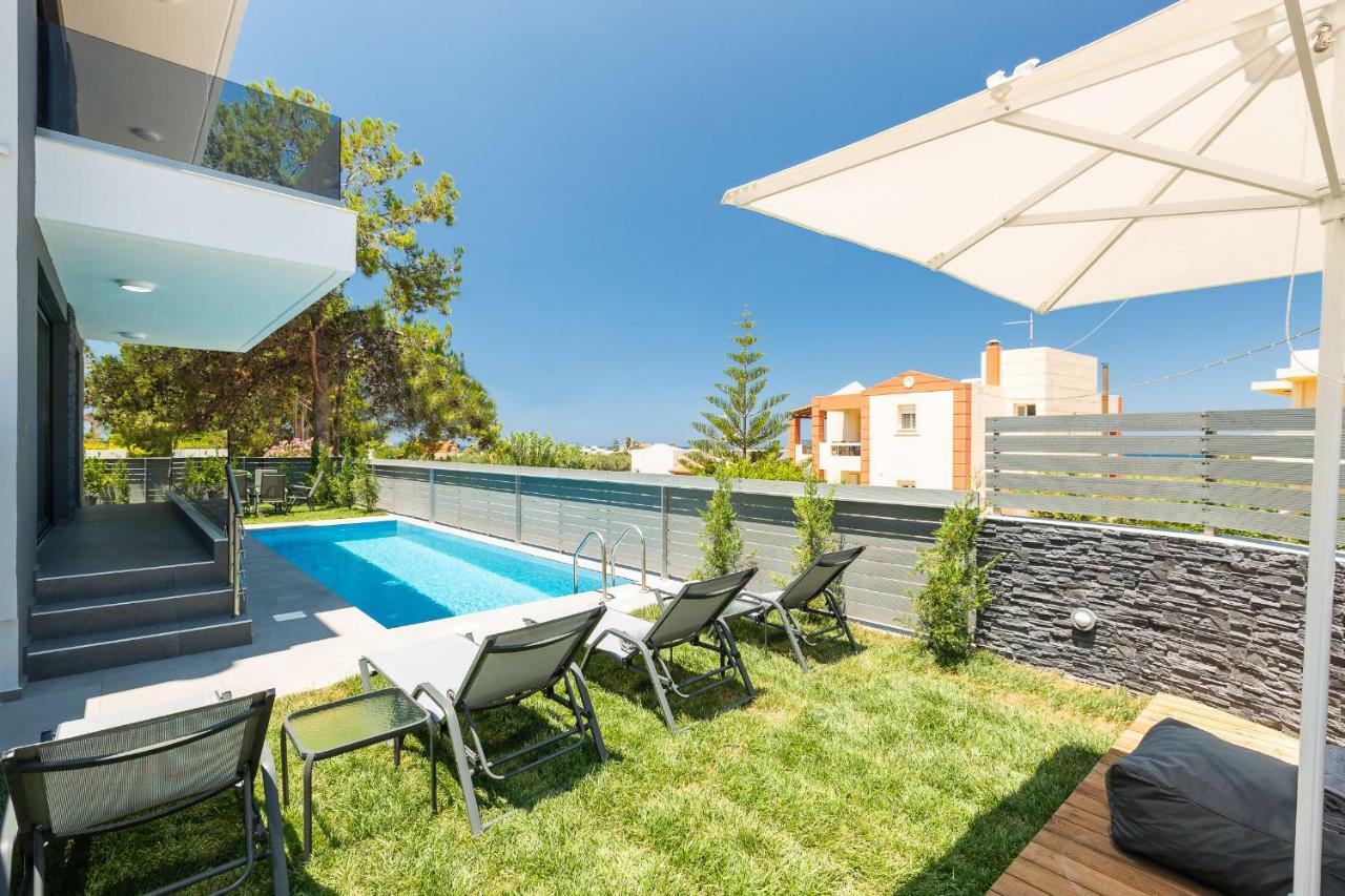 Nisos Villa, Pool & Heated Spawhirlpool, Walking To Beach, By Thinkvilla Sfáka Exterior foto